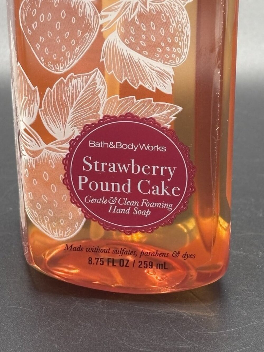 Bath & Body Works Strawberry Pound Cake Gentle Foaming Hand Soap 8.75 oz Bakery - Picture 4 of 15